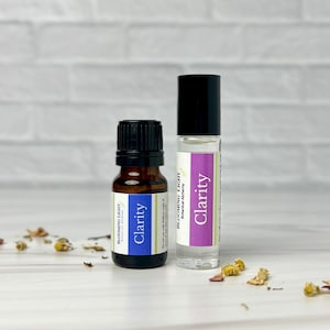 Clarity essential oil blends for stress relief, focus, and memory