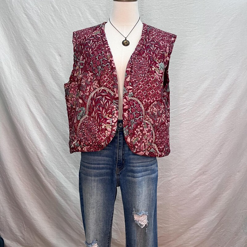 Oversized Floral Print Vest main image 1