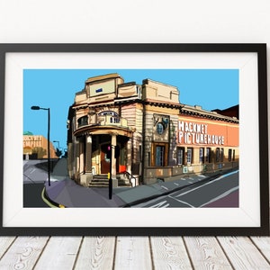Hackney Picturehouse, East London Illustration Art Print