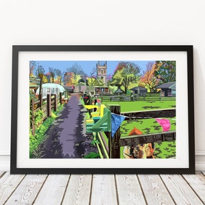 Stepney Farm con Mr Soay (The Sheep), East London Art Print