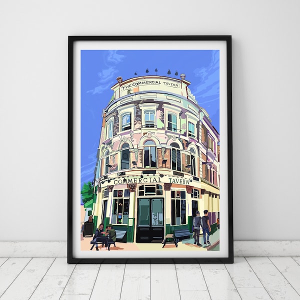 Commercial Tavern Pub, Shoreditch, East London Illustration Art Print