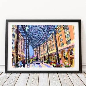Hay&#39;s Galleria, London Bridge Illustration Art Print
