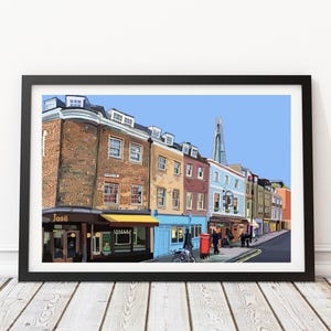 Bermondsey Street, South London Illustration Art Print