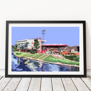 The City Ground, Nottingham Forest FC Stadium Illustration Art Print