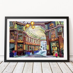 Leadenhall Market, London, England Illustration Art Print