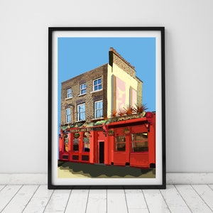 The Dog and Bell, Deptford, Lewisham, South East London Illustration Art Print