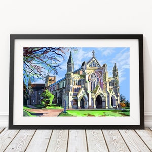 St Albans Cathedral, England Illustration Art Print