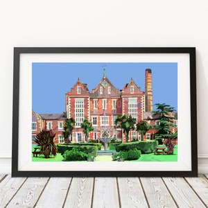 Springfield University Hospital, Tooting, South London Illustration Art Print