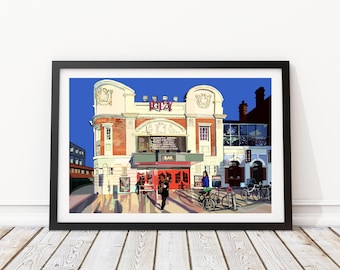 The Ritzy Cinema, Brixton, South London Illustration Art Print