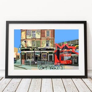 The Birds Nest Pub, Deptford, Lewisham, South London Illustration Art Print