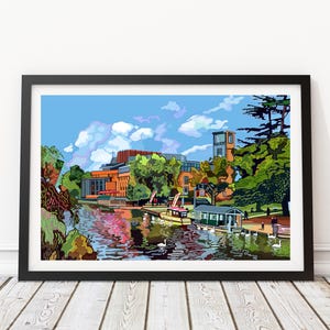 Royal Shakespeare Theatre, Stratford-upon-Avon, Engeland illustratie Art Print