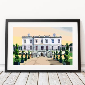 The Queen&#39;s House, Greenwich (Dusk Sky), South London Illustration Art Print