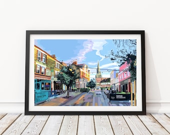 Venn Street, Clapham, South London Illustration Art Print