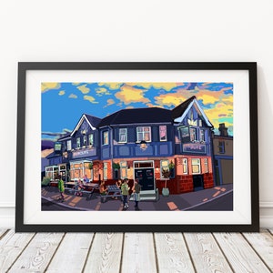 De Duke Pub, Wanstead, Oost-Londen illustratie Art Print