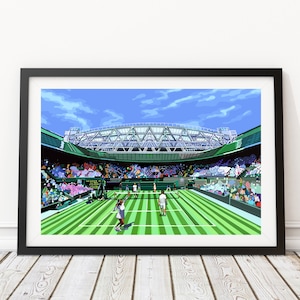 Wimbledon Tennis No. 1 Court, London Illustration Art Print