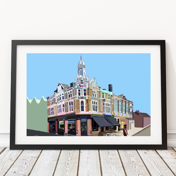 The Red Lion, Leytonstone, East London Illustration Art Print