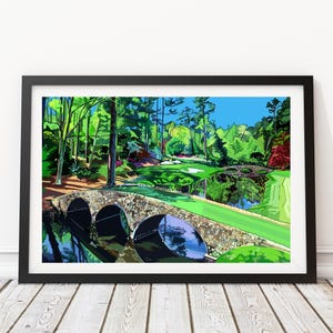 Amen Corner at Augusta National Golf Club, Georgia (GA), USA Sports Illustration Art Print