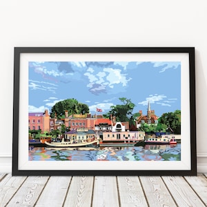 The Dove, Hammersmith and Fulham, West London Illustration Art Print