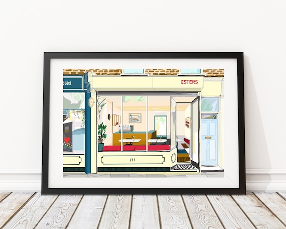 Esters, Stoke Newington, North London Illustration Art Print