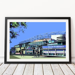 Twickenham Stadium, Home of England Rugby, South West London Illustration Art Print