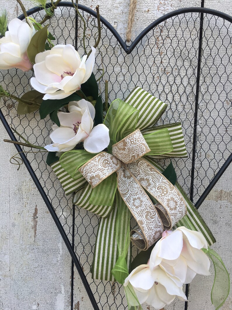Magnolia wreath Magnolia door hanger Everyday door hanger Etsy