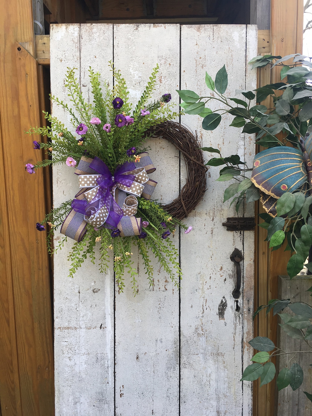 Spring Summer Wreath, Wreath for Front Door,spring,wildflower Wreath ...