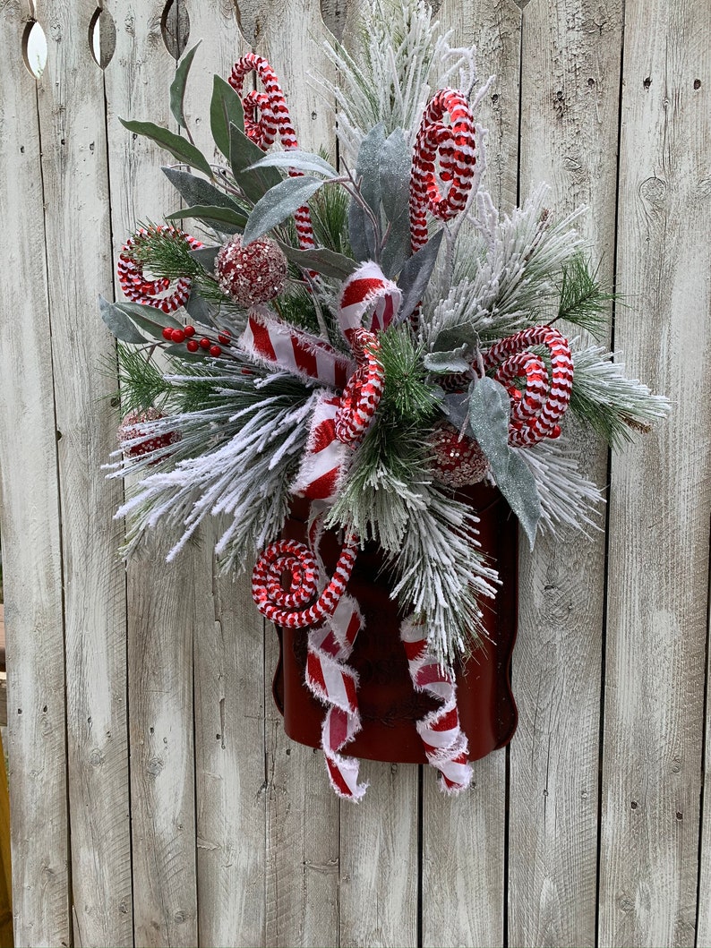 Christmas mailbox wreath Christmas wreaths for front door Etsy