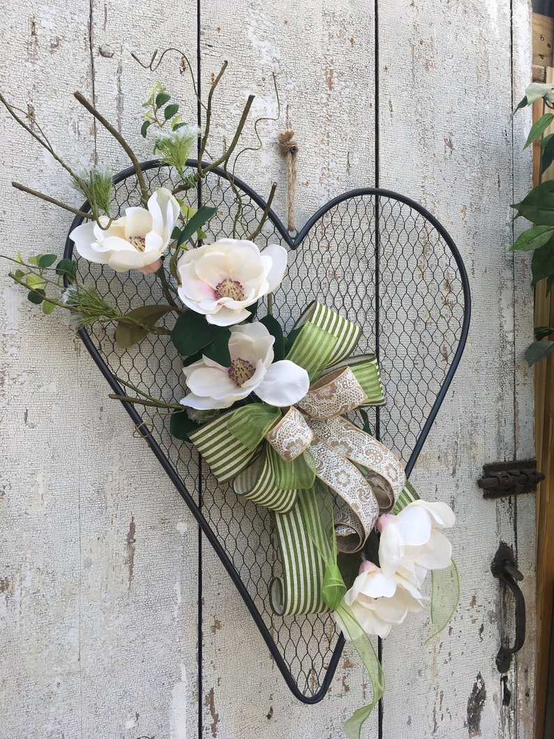 Magnolia wreath Magnolia door hanger Everyday door hanger Etsy