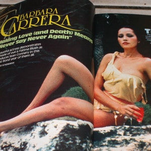 Barbara Carerra Starlog Magazine 007 James Bond Twilight Zone Kim Basinger as Domino Superman John Lithgow  Vintage 1970s