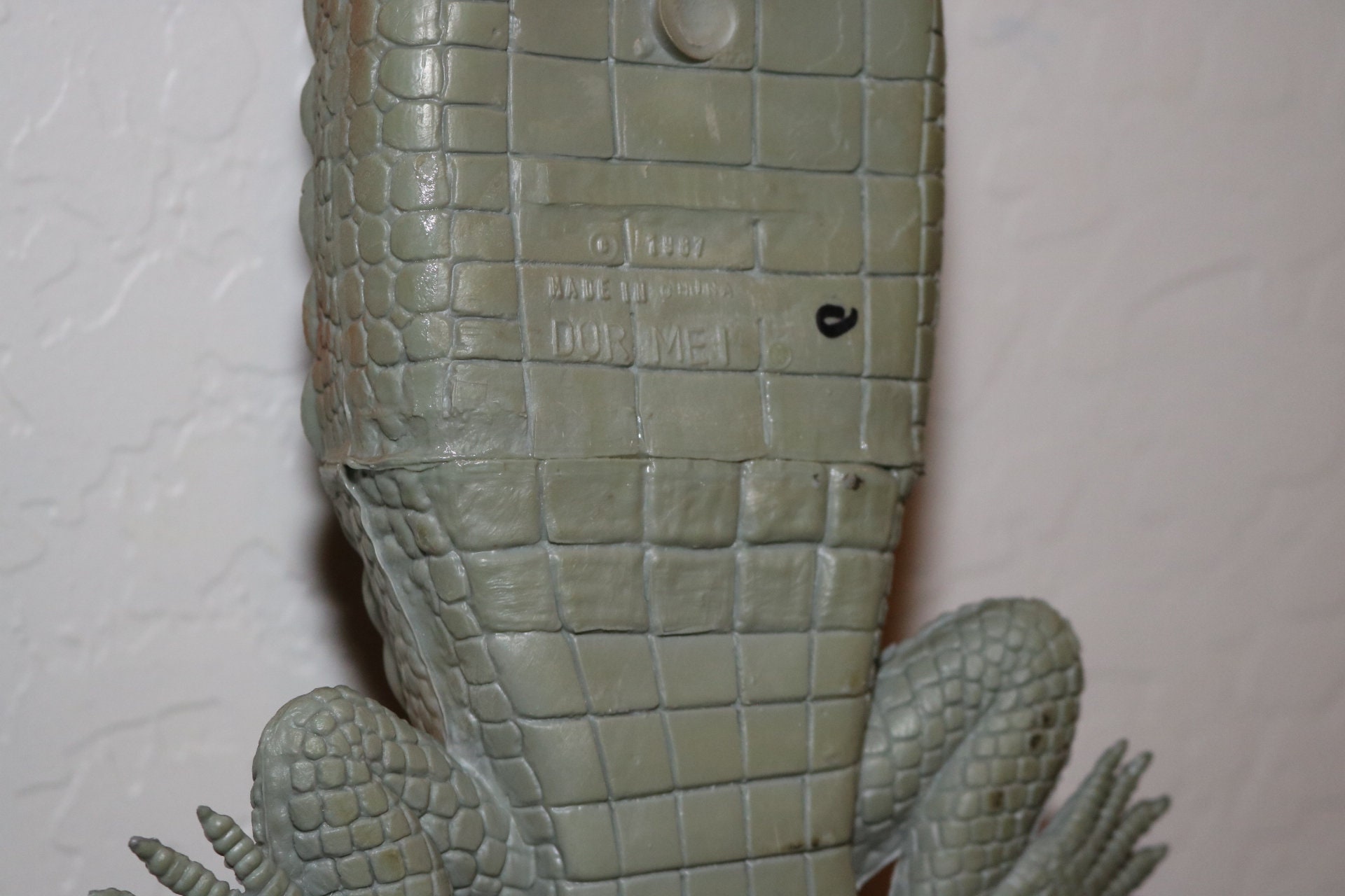 Giant ALLIGATOR Toy (1987) by Dor Mei Vintage 1980s Crocodile