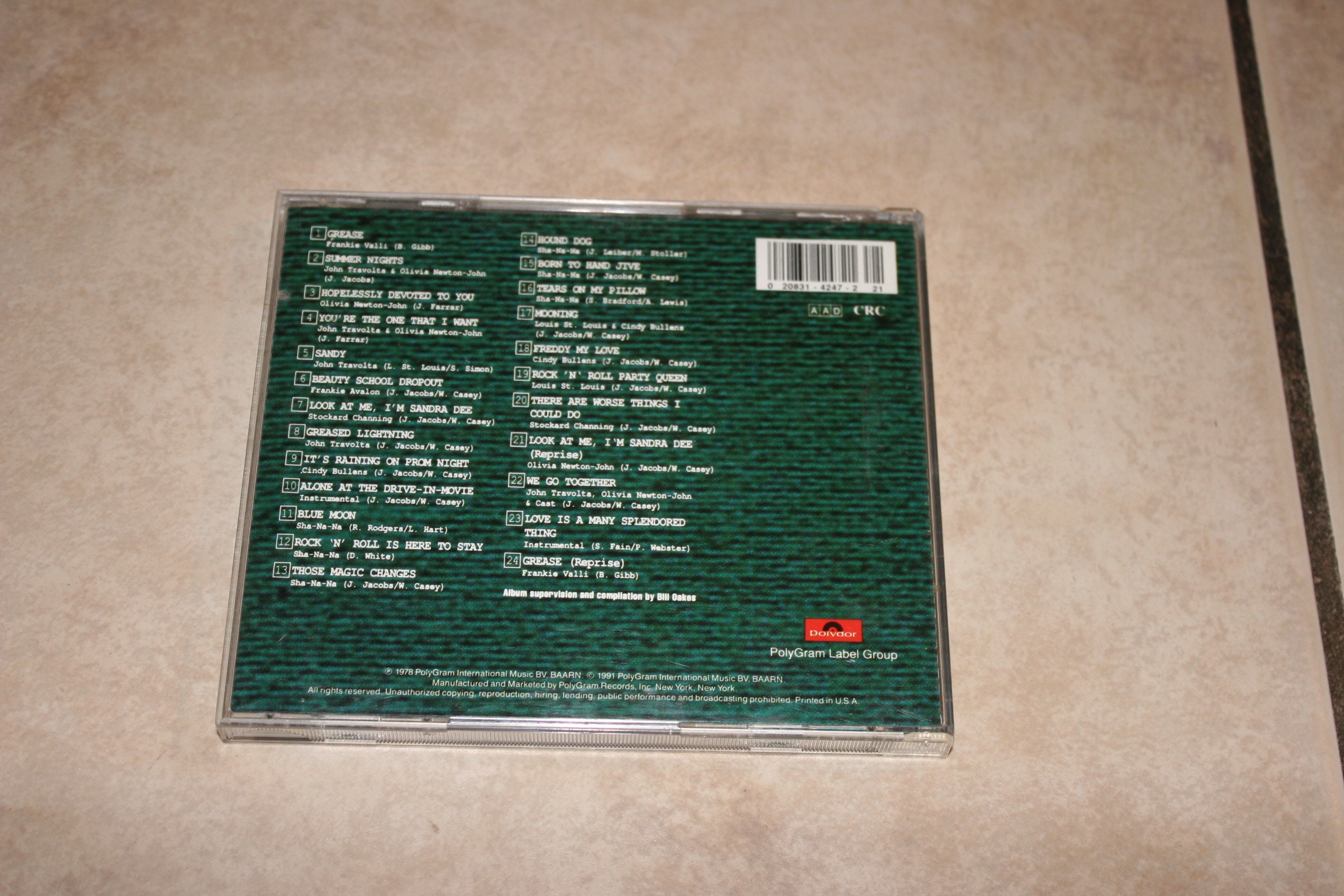 GREASE CD Soundtrack 1978 Vintage Original Compact Disc Etsy