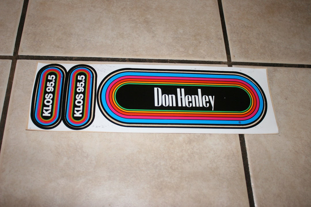 Henley Sticker Don Henley Bumper Sticker 1970s Style Decal KLOS 95.5 Radio Station ...