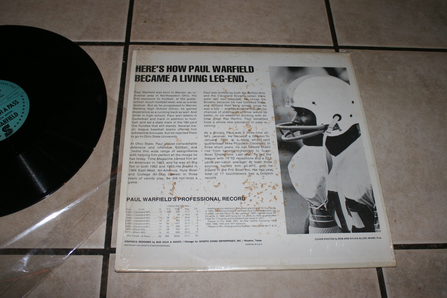 Paul Warfield – How To Catch A Pass (1972, Vinyl) - Discogs