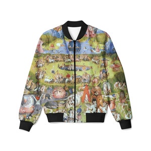 ボンバージャケット ヴァン・ゴッホ、花柄ボンバージャケット