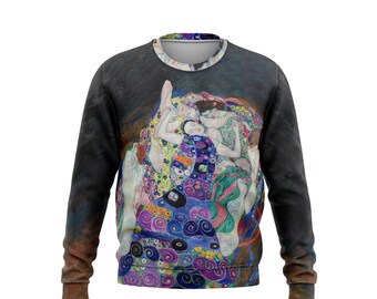Sweatshirt with painting "The Maiden", printed sweater Gustav Klimt impressionism gift for her gift for him gift idea from ONME