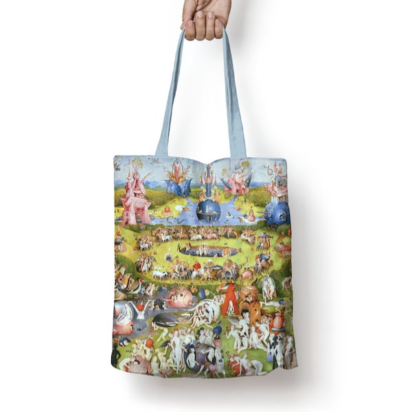 Tote bag with Bosch painting "The garden of dreams", eco bag, shopping bag,