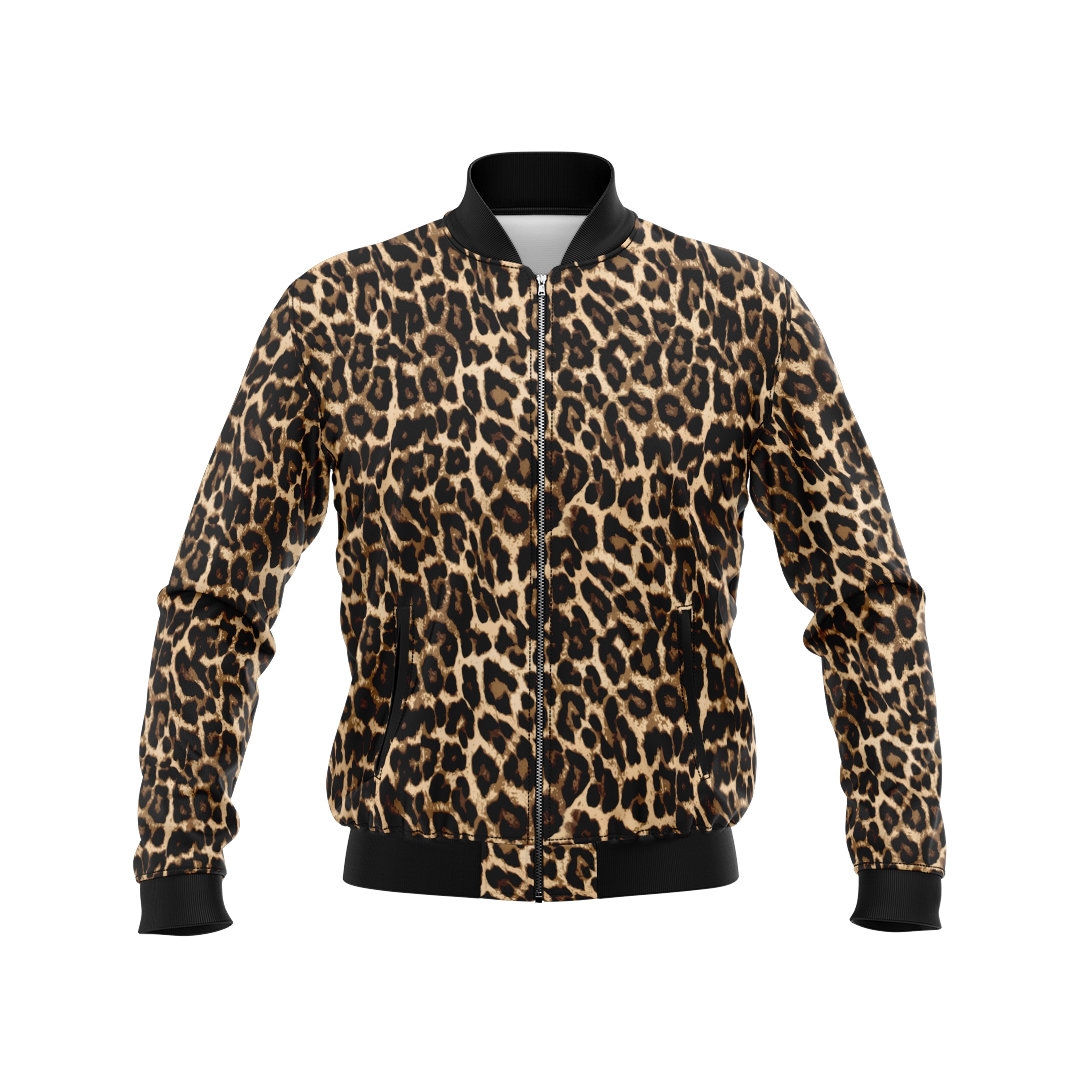 Leopard Bomber Jacket Printed Bomber-jacket Leopard Print - Etsy