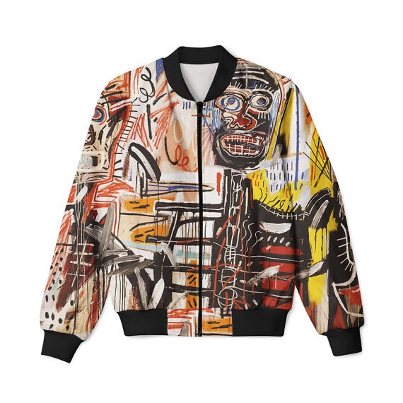 Bomber Jacket With Street Art Printed Bomber-jacket Spray - Etsy