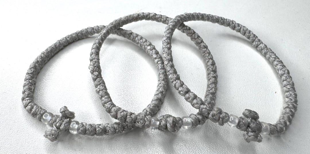 Komboskini/koboskini Greek Prayer Rope Bracelet Light Gray - Etsy