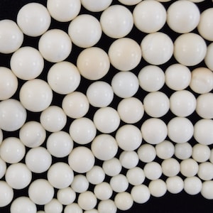 Natural Ivory Jade Round Beads Gemstone 15&quot; Strand 6mm 8mm 10mm