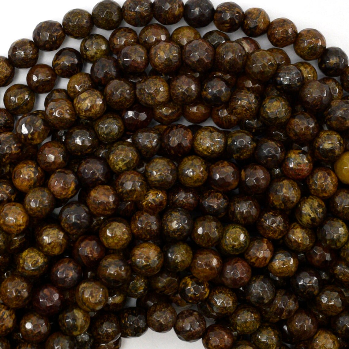 Brown Crystal Beads Natural Brown Bronzite Gemstone Beads 6mm Round - 58-62 Pieces Per Strand For Jewelry Making 6mm Round Natural Brown Beads For Jewelry Making