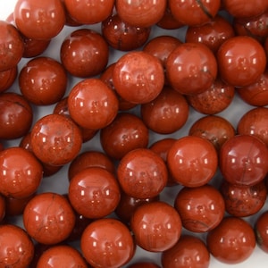 Natural Red Jasper Round Beads Gemstone 15&quot; Strand 4mm 6mm 8mm 10mm 12mm
