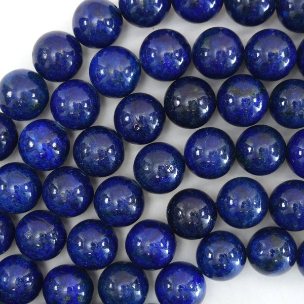 Blue Lapis Lazuli Round Beads 15" Strand 2mm 3mm 4mm 6mm 8mm 10mm 12mm 14mm