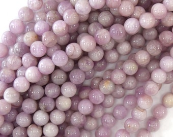 Een rang natuurlijke lavendel Kunzite ronde kralen edelsteen 15,5" strand 6mm 8mm 10mm