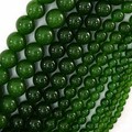 Canadian Green Jade Round Beads Gemstone 15" Strand 4mm 6mm 8mm 10mm 12mm S1
