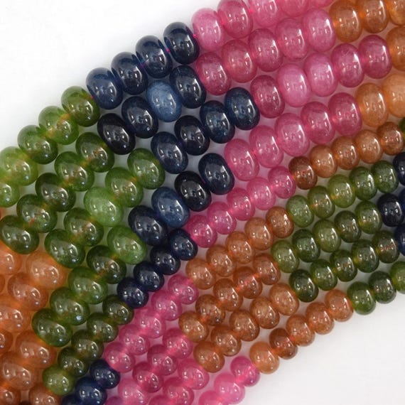 Perles Rondes Tourmaline Et Quartz Pastèque 4-8 Mm - Idéales Création Bijoux Luxe