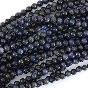 AA klasse natuurlijke blauwe dumortieriet ronde kralen 15,5 "strand 4mm 6mm 8mm 10mm
