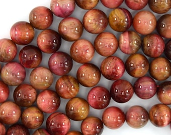 AA Pink Tiger Eye Round Beads Gemstone 15" Strand 4mm 6mm 8mm 10mm 12mm