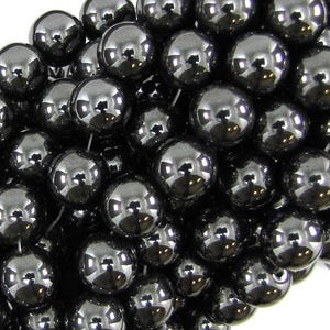 Natural Magnetic Hematite Round Beads 15" Strand 4mm 6mm 8mm 10mm 12mm 12mm