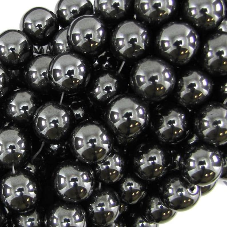 Natural Magnetic Hematite Round Beads 15" Strand 4mm 6mm 8mm 10mm 12mm 12mm